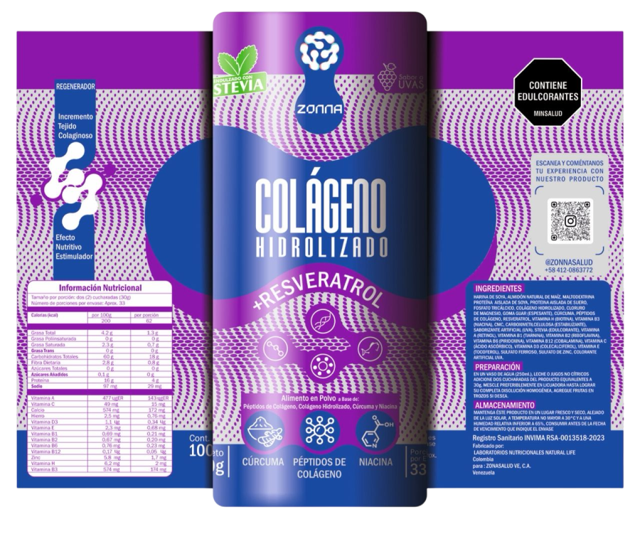 Zonna Salud - Colágeno - Info